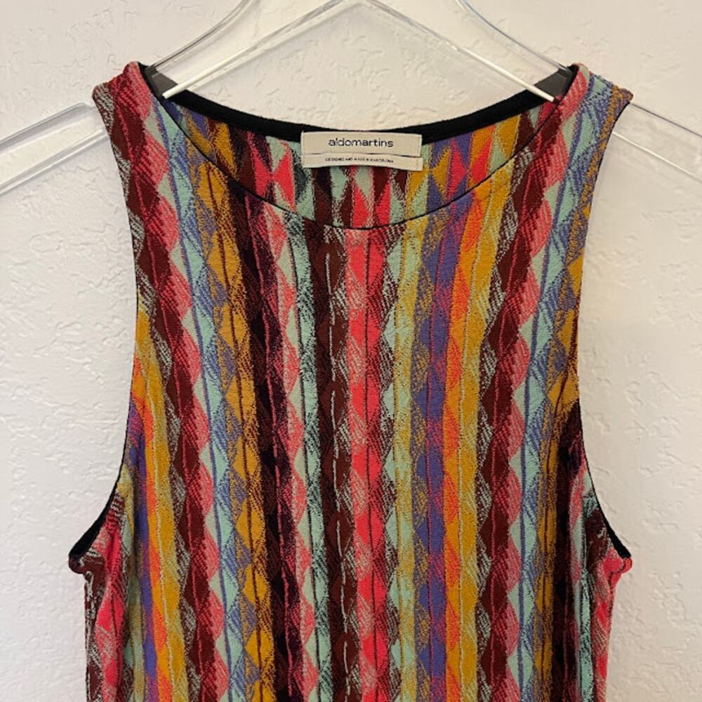 Aldomartins Anthropologie Women's Marbella Knit Tank Top M Nouveau Stripe - Picture 7 of 10